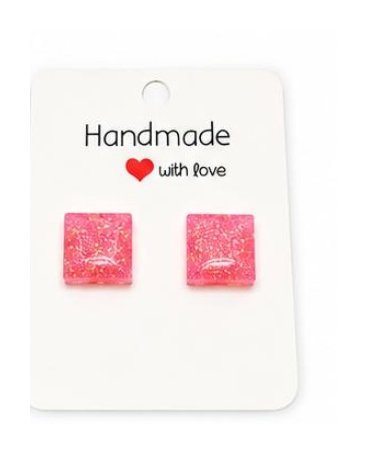 Rose Square Studs