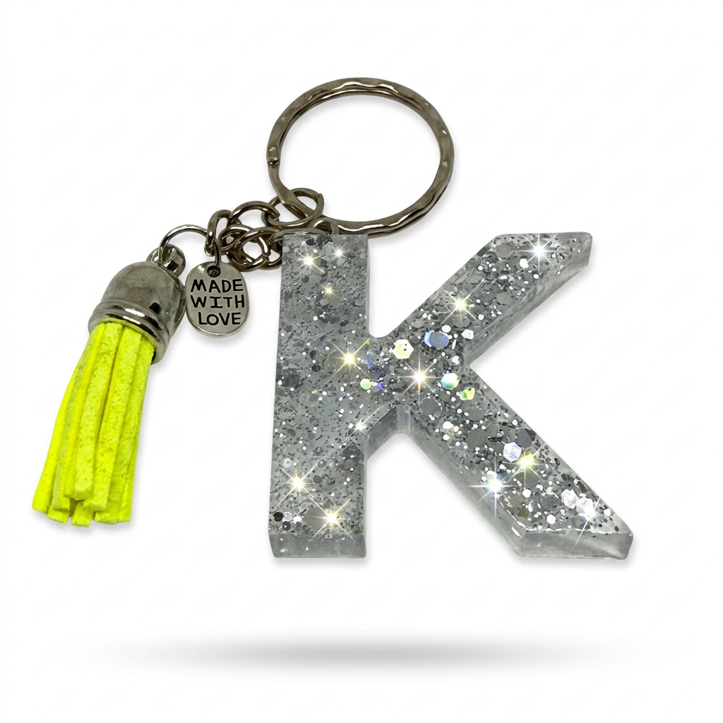 Letter K — Clear & Silver