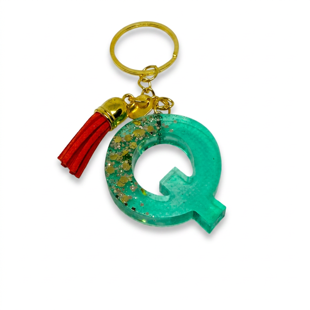 Letter Q — Emerald Green & Gold