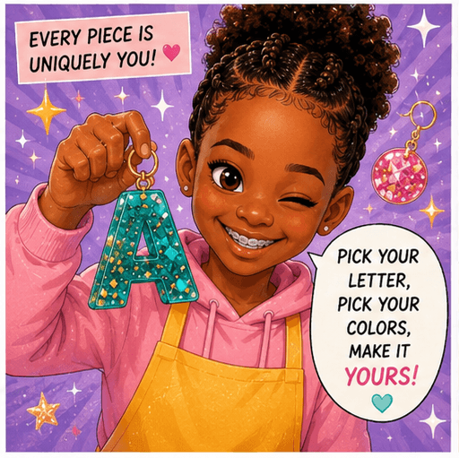 Every piece is uniquely you — pick your letter, pick your colors